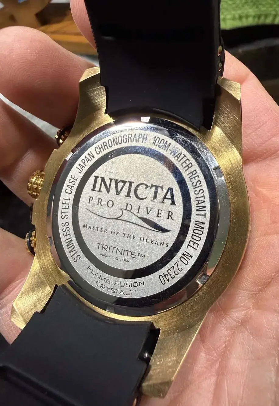 New Invicta Pro Diver 50mm Black Gold Watch 22340